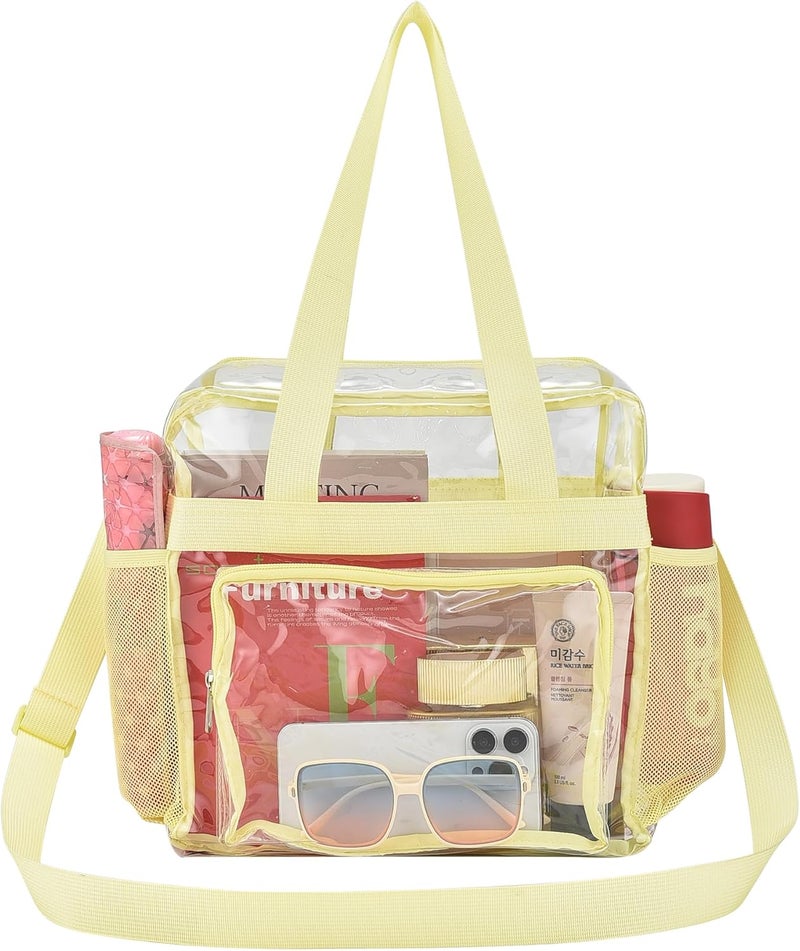 Busiuw Clear Bag for Stadium Events 12x12x6, Clear Bag Clear Tote Bag with Reinforced Straps for Sporting Events Travel - Image 2